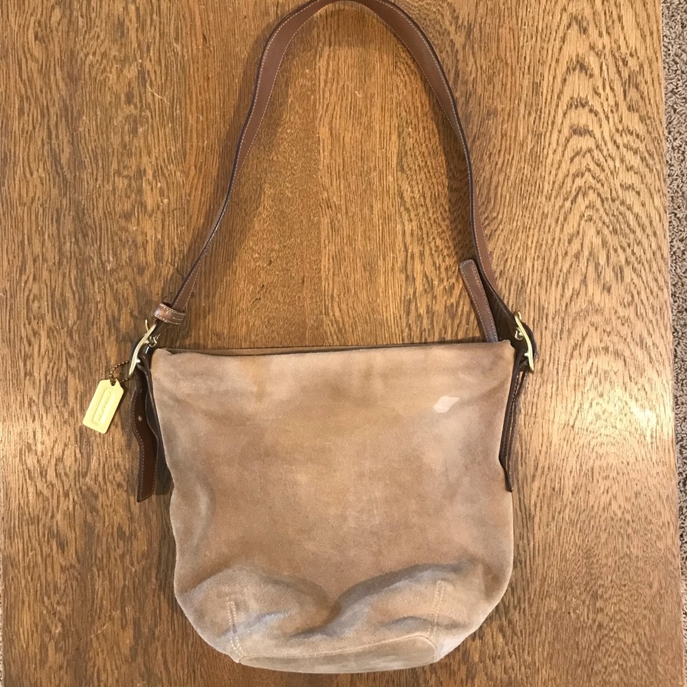 Authentic Coach Legacy Suede Leather Trim Handbag